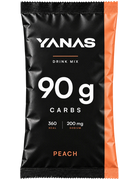 YANAS90, High-Carb Drink Mix, Peach, box of 14 sachets